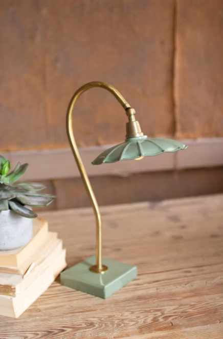 Antique Brass Goose Neck Lamp