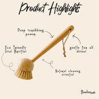 Bamboo Kitchen Dish Scrubber
