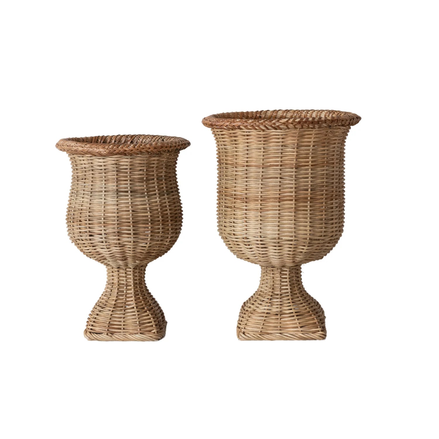 Handwoven Rattan Urn